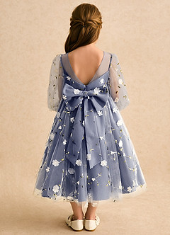 Azazie Elowen vestidos de niña de las flores Vestido Tormenta de Encaje de Línea A con Escote corazón image2