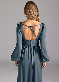 Azazie Norah Bridesmaid Dresses Twilight A-Line Stretch Satin Dress image6