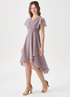 Azazie Graciela Junior Dusk A-Line Pleated Chiffon Dress image1