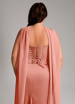 Azazie Sorrel Vestidos de damas de honor Vestido de Coral de Satén Elástico de Corte Sirena Convertible con Sin tirantes image14