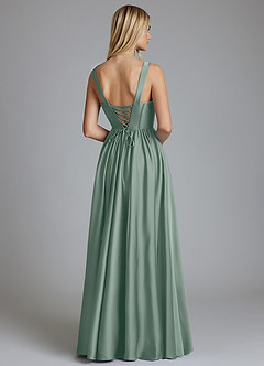 Azazie Delmie Brudtärnklänningar Klä av A-Linje i Stretch Satin Korsett Silversalvia image2