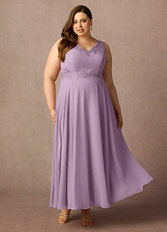 Azazie Devana Mother of the Bride Dresses Wisteria A-Line Sequins Chiffon Dress image13