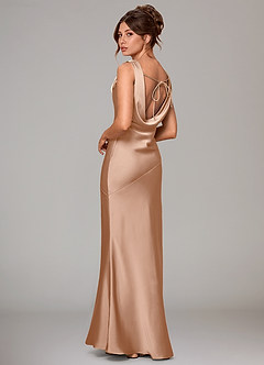 Azazie Rylina Bridesmaid Dresses English Rose Mermaid Stretch Satin Dress image9