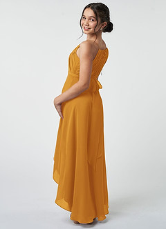 Azazie Oaklynn Junior Butterscotch A-Line Pleated Chiffon Dress image5