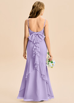 Azazie Lioren Junior Robe Sirène en Mousseline de soie Arc Lilas image5