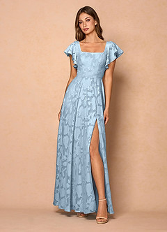 Anna Sky Blue Ruffled Maxi Dress image3