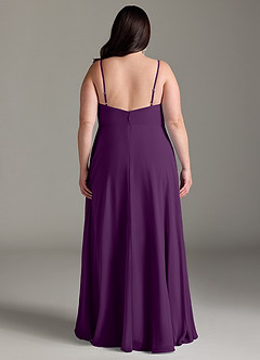 Azazie Akita Bridesmaid Dresses Grape A-Line Chiffon Dress image6