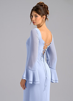 Azazie Leone Robes de demoiselle d'honneur Robe Sirène en Mousseline de soie Corset Eis image2