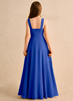Azazie Makani Girls Formal Flower Girl Dresses Royal Blue A-Line Sweetheart Neckline Chiffon Dress image2