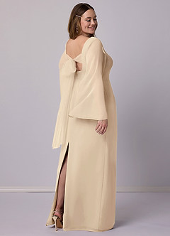 Barbie ♥ Azazie Final Sale Champagne Sheath Bow Chiffon Dress image9