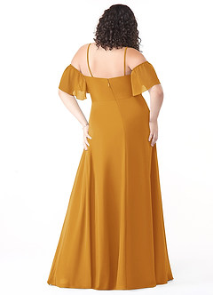 Azazie Sue Bridesmaid Dresses Butterscotch A-Line Off the Shoulder Chiffon Convertible Dress image7