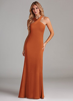 Azazie Doretta Brautjungfernkleider Meerjungfrau-Linie Plissee Chiffon Kleid Kanel image3