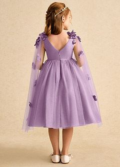 Azazie Staria Flower Girl Dresses Wisteria Ball-Gown Ruched Tulle Dress image2