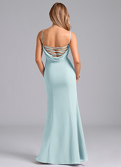 Azazie Wynni Bridesmaid Dresses Sea Glass Mermaid Corset Chiffon Dress image6