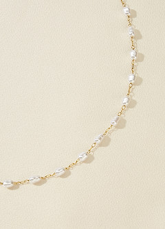 front Pearl Strand Necklace