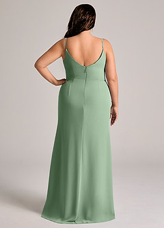 Azazie Deandra Bridesmaid Dresses Matcha Mermaid Pleated Chiffon Dress image8