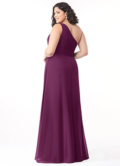 Azazie Dallas Bridesmaid Dresses Raspberry A-Line One Shoulder Chiffon Dress image27