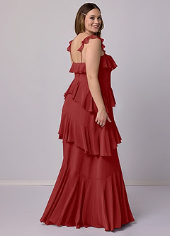 Barbie ♥ Azazie Bridesmaid Dresses Rust A-Line Sweetheart Neckline Chiffon Dress image10