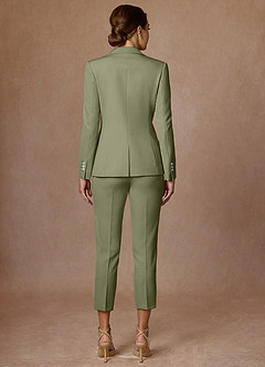 front Kennedy Pistachio Structured Stretch Pants Suit