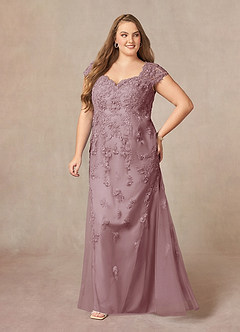Azazie Marbella 신부의 어머니 드레스 인어 레이스 바닥 길이 드레스 image10