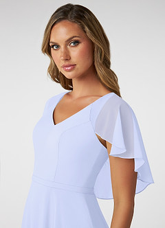 Azazie Jamie Brautjungfernkleider A-Linie Chiffon Kleid Lavendel image6