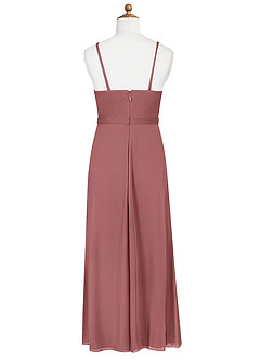 Azazie Luxy Junior Desert Rose Pleated Mesh Dress image7
