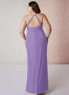 Azazie Becca Bridesmaid Dresses Tahiti Sheath V-Neck Chiffon Dress image8