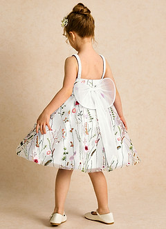 Azazie Peppa Flower Girl Dresses Ivory A-Line Sweetheart Neckline Tulle Dress image5