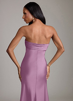 Azazie Saylor Brudtärnklänningar Klä av Sjöjungfru i Stretch Satin Axelbandslös Blåregn image6