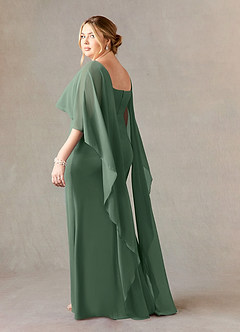 Azazie Dion Mother of the Bride Dresses Eucalyptus Sheath Scoop Stretch Crepe Dress image11