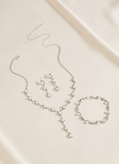front Pearl Drop Jewelry Set