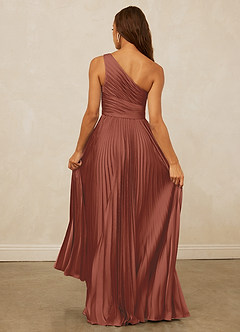 Christian Siriano Bridal for Azazie 1008 Bridesmaid Dresses Auburn A-Line One Shoulder Stretch Satin Dress image7