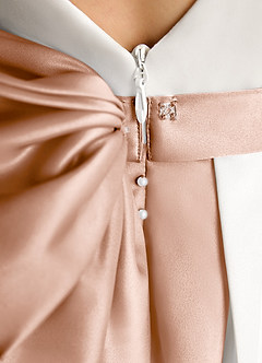 Azazie Cherry 플라워 걸 드레스 볼가운 주름진 매트 새틴 발목 길이 드레스 image6