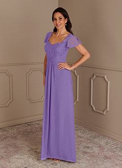 Azazie Gwenyth Abiti per la Madre della Sposa Abito A-Line in Chiffon Pizzo Tahiti image4