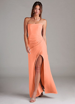 Azazie Leonis Bridesmaid Dresses Sunset Sheath Strapless Chiffon Convertible Dress image7