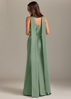 Azazie Kinsley Bridesmaid Dresses Matcha Mermaid Side Slit Stretch Satin Dress image2