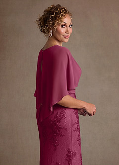 Azazie Amrita 신부의 어머니 드레스 인어 레이스 쉬폰 플로어 길이 드레스 image6