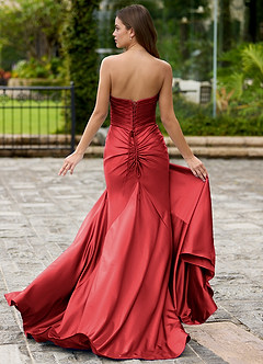 Glitz Red Mermaid Prom Dress image2