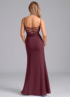 Azazie Wynni Abiti da Damigella Abito Sirena in Chiffon Corsetto Cabernet image6