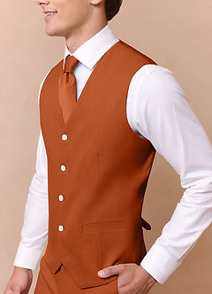 front James Gebranntes Orange Anzugweste