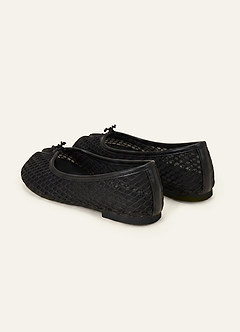 front Mesh Split-Toe Tabi Fold Ballerina Ballet Flats