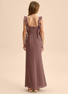 Azazie Jessamine Junior Espresso Mermaid Sweetheart Neckline Chiffon Dress image2