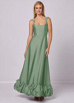 Barbie ♥ Azazie Slutrea Klänning av A-Line i Stretch Satin med fickor Bermuda image1