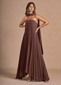 Nahla Mocha Coco Allover Pleated Maxi Dress image3
