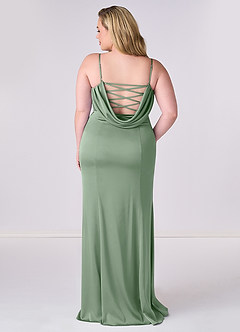 Barbie ♥ Azazie Bridesmaid Dresses Matcha Mermaid Corset Stretch Satin Dress image7
