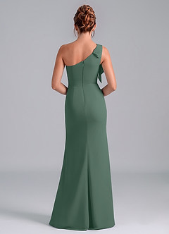 Azazie Rinna Bridesmaid Dresses Sea Moss Mermaid One Shoulder Chiffon Dress image2