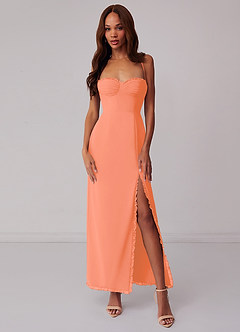 Barbie ♥ Azazie Bridesmaid Dresses Sunset Sheath Corset Chiffon Dress image1