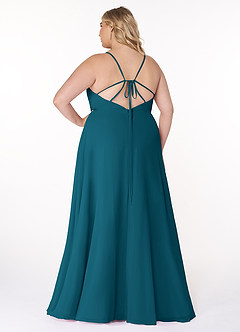 Azazie Everleigh Bridesmaid Dresses Ink Blue A-Line Sweetheart Pleated Chiffon Dress image9