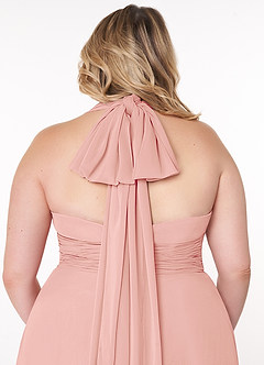 Azazie Fifi Brautjungfernkleider Wandelbar A-Linie Schulterfrei Chiffon Kleid Rosettenrosa image14