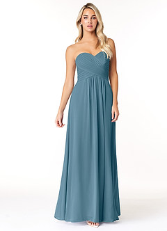 Azazie Yazmin Probar vestidos en casa Vestido de Rosa Del Desierto de Gasa de Corte en A Convertible con Escote de Corazón image4